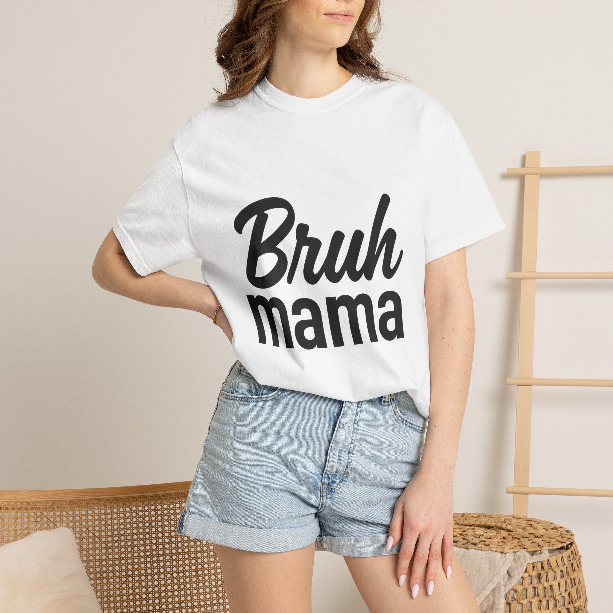 Humorous Unisex T-Shirt: "Bruh Mama" - Fun Gift for Moms, Casual Wear, Everyday Style, Birthday, and Celebrations